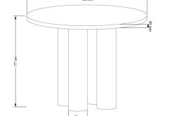 Zaokrąglony stół dębowy 120 cm ELEFANTE 10