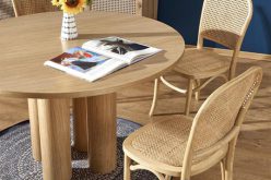 Zaokrąglony stół dębowy 120 cm ELEFANTE 1