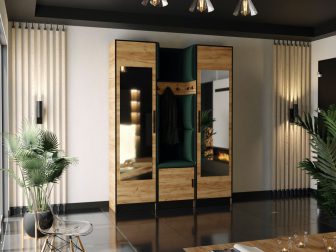 Pojemna garderoba do przedpokoju w stylu loft RUBI 12