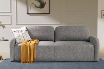 Prosta kanapa do salonu z funkcją spania codziennego