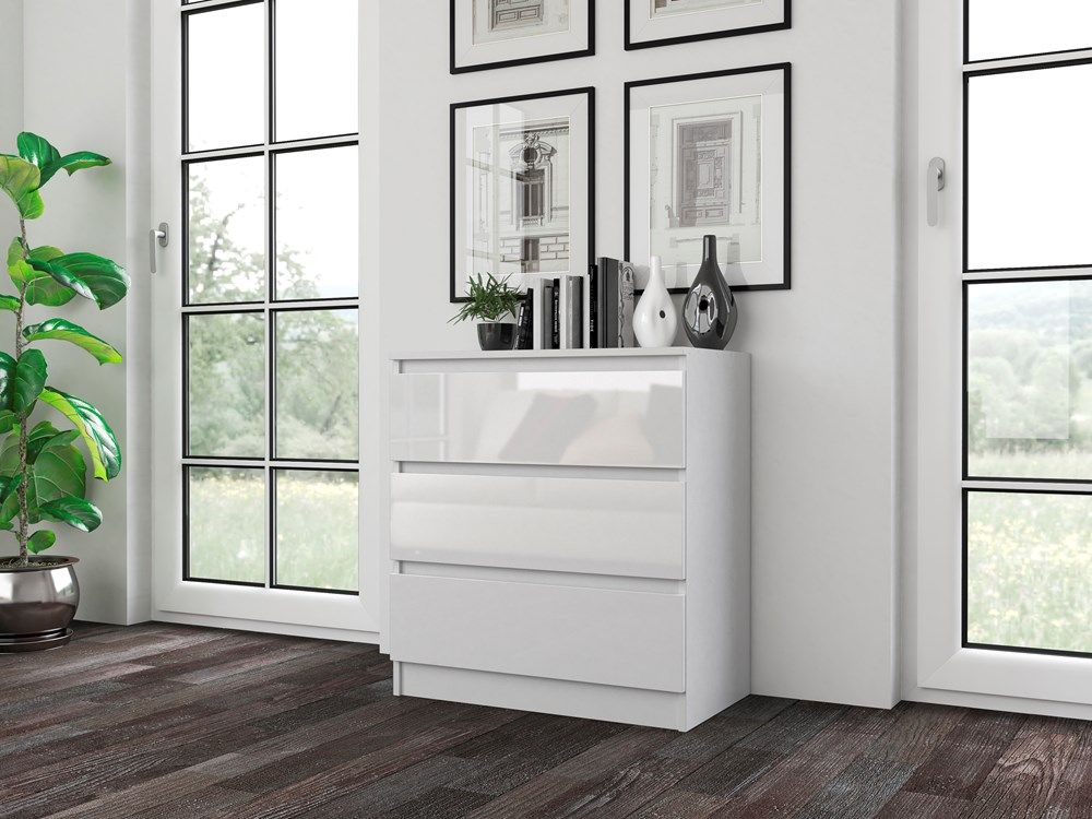 Nowoczesna komoda biała połysk