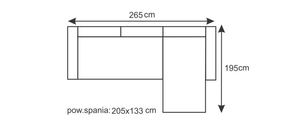 Narożnik z dużymi poduchami funkcja spania TOSCA 5