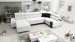 Narożnik podkowa klasy premium z barkiem do spania codziennego