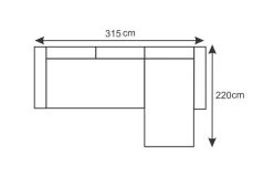 Super narożnik do salonu z zapadającym się siedziskiem ROLF 2