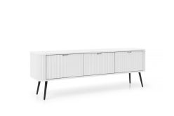 Biała szafka RTV frezowana 168cm CAFFE 1