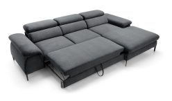 Ciemny narożnik w salonie z funkcją spania PREVIO M 4