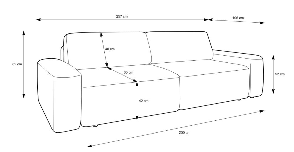 Kanapa z funkcją spania VIERA 7