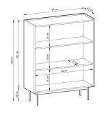 Wysoka komoda ceglasta na wysokich nogach RED 97cm 4