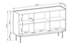 Komoda KASHMIR na wysokich nogach 144cm 5
