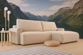 Mała kanapa narożnika premium