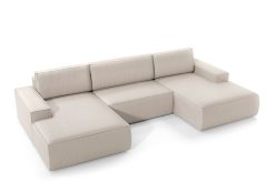 Sztruksowy narożnik U z funkcją spania BIANCO U1 2