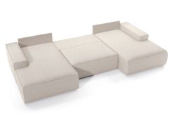 Sztruksowy narożnik U z funkcją spania BIANCO U1 3