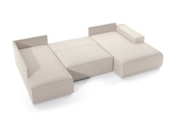 Narożnik w kształcie U z funkcją spania BIANCO U2 120 3