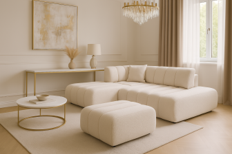 Modny puf do narożnika