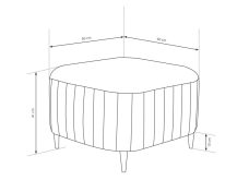 Pufa na złotych nogach ANDERSON 2