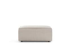 Duża pufa sztruksowa BIANCO 2