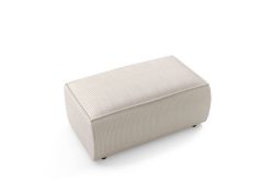 Duża pufa sztruksowa BIANCO 1