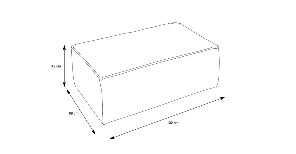 Duża pufa sztruksowa BIANCO 3