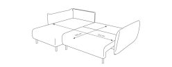 Sofa narożna rozkładana ALASKA 9