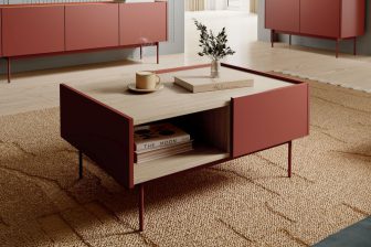 Stoli kawowy ceglasty