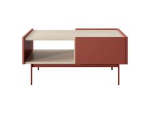 Stolik kawowy ceglasty z szufladą RED 2