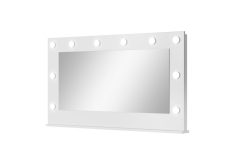 Toaletka biała połysk z lustrem LED ALEX 1