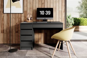 Biurko antracyt z szufladami