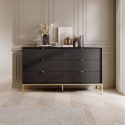 Komoda 6 szuflad ze strukturą 154cm NEMESIS