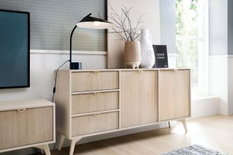 Duża komoda eukaliptus jodełka scandi