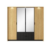 Duża szafa sypialniana z lustrami z podświetleniem LED