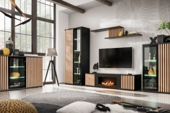 Ekskluzywna meblościanka i kominek