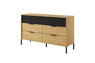 Komoda drewno i lamele na wysokich nogach