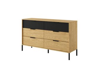 Komoda drewno i lamele na wysokich nogach