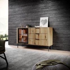 Komoda niemiecka z dużymi szufladami i podświetleniem LED