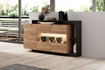 Komoda witryna barek z podświetleniem LED