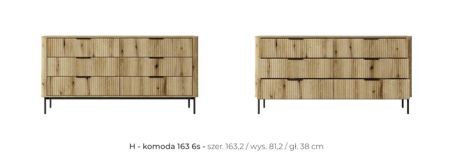 Komoda z niemiec 6 szuflad 163cm WILLKOMMEN 3