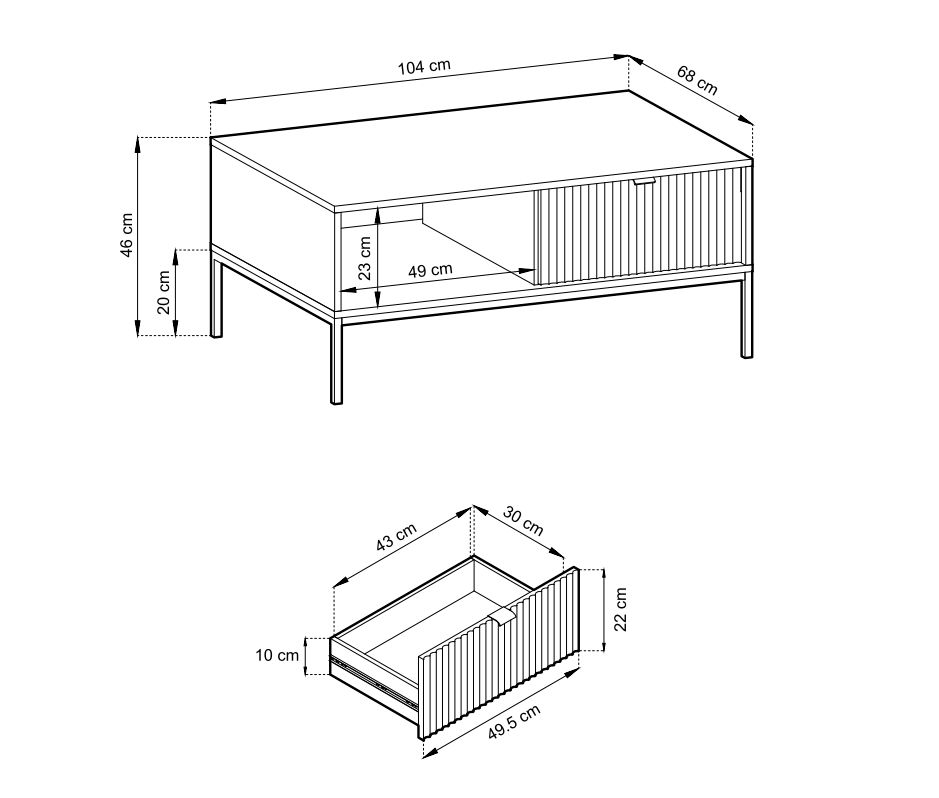 Dąb vicenza ława strukturalna NEMESIS 2
