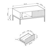 Stolik kawowy butelkowa zieleń NEMESIS 2