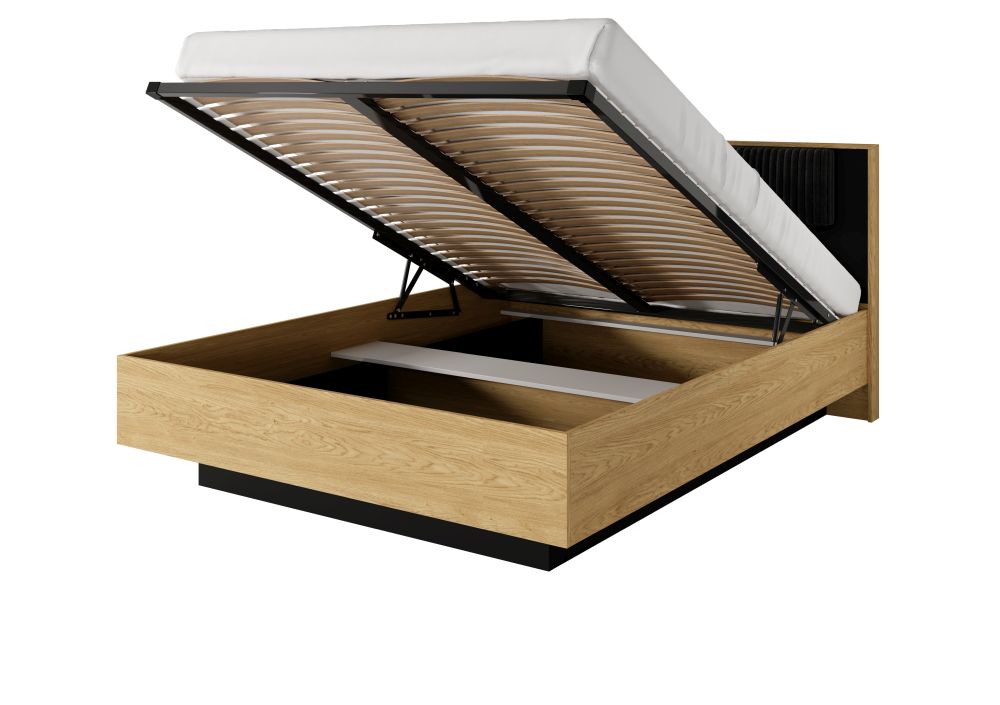 Łóżko z lamelami 160x200 z pojemnikiem BALIN 3