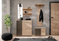 Meble do przedpokoju z lamelami