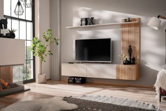 Meblościanka kaszmir z lamelami artisan