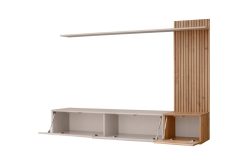 Zawieszana meblościanka kaszmir z lamelami artisan SUNSET 9