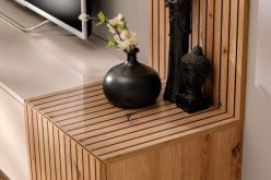 Zawieszana meblościanka kaszmir z lamelami artisan SUNSET 3