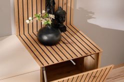 Zawieszana meblościanka kaszmir z lamelami artisan SUNSET 7