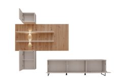 Meblościanka RTV kaszmir z LED PRISMA pw A 6