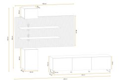 Meblościanka RTV kaszmir z LED PRISMA pw A 7