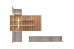 Meblościanka wisząca z lamelami LED PRISMA lux B 6