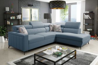 Narożnik 5 zagłówków z oparciem z obu stron