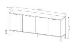 Ogromna komoda antracyt 203cm LAUDATE 3