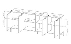 Ogromna komoda antracyt 203cm LAUDATE 4